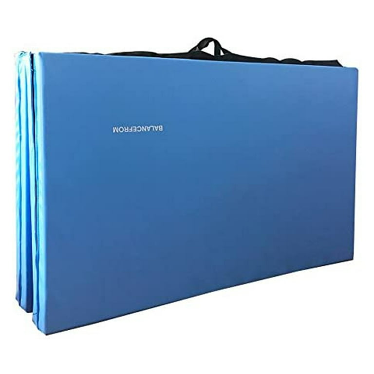 BalanceFrom Fitness 120 by 48 Inch Folding All Purpose Gymnastic Mat, Blue