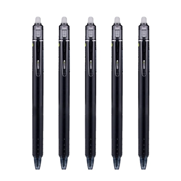 CCOCC 5 Count Erasable Gel Pens, Extra Fine Point Black Ink