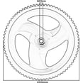 thumbnail image 4 of 2 X Rueda trasera 293 mm 78 dientes para cortacéspedes Craftsman, Partner, Electrolux, Mcculloch, Rally y otros, 4 of 5