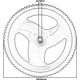 thumbnail image 4 of 2 x Roue Arrière 293 mm 78 abolladuras para Craftsman, Partner, Electrolux, McCulloch, Rally y otras tondeuses à gazon, 4 of 5