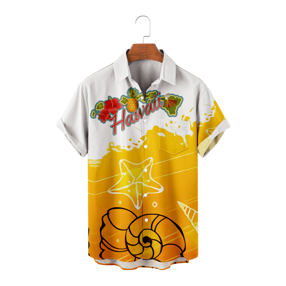 MLFU Mens Pineapple Button Down Short Sleeve Shirt Vintage Cotton Tee mlfu-mens-pineapple-button-down-short-sleeve-shirt-vintage-cotton-tee