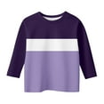 thumbnail image 5 of Tshirt Boys Purple Long Sleeve Shirts Tween Crew Neck Basic Tees Fall Tops Girls Size 13-14 Years Shirts, 5 of 5