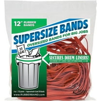 Alliance Rubber 08994 SuperSize Bands - Large 12" Heavy Duty Latex Rubber Bands - For Oversized Jobs - Red - 4 Ounce Resealable Bag - Approx. 18 Bands | Bundle of 2 Packs