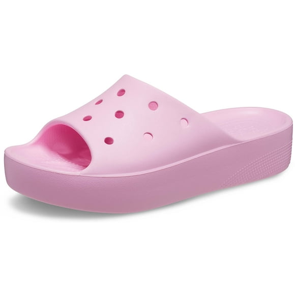 Crocs Women's Classic Slide | Platform Sandals, Flamingo, 10