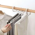 thumbnail image 4 of Portable Clothes Hanger Multifunctional Pants Rack Stainless Steel Trousers Holder Clothes Organizer Storage Rod, 4 of 8