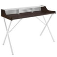 thumbnail image 2 of Modway Bin Modern Melamine & Metal Office Desk in Cherry Finish, 2 of 5
