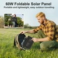 thumbnail image 5 of MHPOWOS 60W Portable Solar Panel Charger Foldable USB Solar Phone Charger for Camping Hiking Backpacking, 5 of 10