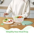 thumbnail image 2 of JSLOVE Leakproof Bento Salad Container - BPA-Free,58oz Large Size for Meal Prep, Work, and School-Green, 2 of 6
