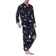 thumbnail image 2 of Sikiie Galaxy2 Mens Pajama Set, Soft Warm Long Sleeve Sleepwear, Cozy Button-Down Pjs for Men-XX-Large, 2 of 7