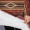 thumbnail image 3 of Oversized Wearable Blanket Hoodie,Boho Multicolor Geometric Ethnic Pattern Sherpa Blanket Hoodie with Super Pockets,Super Warm Fuzzy Pullover for Women & Men, 3 of 6