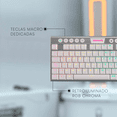 thumbnail image 2 of Teclado Gamer Redragon Horus Blanco TKL Wireless Red Switch, 2 of 6