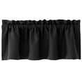 thumbnail image 2 of Blackout Curtain, CurtainwithValance, 45X69 In, Solid Black, Small Curtain, Privacy Protection, Kitchen Window, 1 Pc, 2 of 3