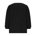 thumbnail image 5 of Womens Linen Cotton Shirts 3/4 Puff Sleeve Crewneck Button Down Blouse Loose Fit Casual Summer Gauze Shirt for Senior 2026, 5 of 6