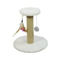thumbnail image 2 of Wweixi Poteau à Gratter pour Chat Cadeau Durable pour Chatons Fournitures Rond Blanc, 2 of 9