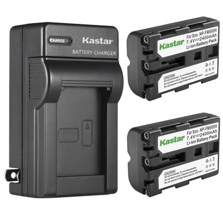 Kastar 2-Pack Battery and AC Wall Charger Replacement for Sony SLT-A77VB SLT-A77VK SLT-A77VM SLT-A77VQ Alpha α77II a77 II SLT-A77 II a77II a77V ILCA-77M2 Alpha α99 a99 SLT-A99 SLT-A99V