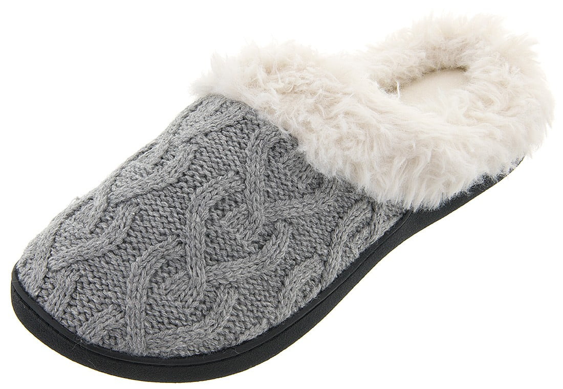 womens gray slippers