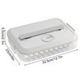 thumbnail image 2 of Holloyiver 1-Layer Food Storage Containers with Lids, Refrigerator Organizer Bin, Plastic Cookie Storage Containers Airtight, Stackable Food Containers Dumpling Storage Box, Clear, 2 of 3
