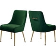 thumbnail image 1 of Pemberly Row Chaise de Salle à Manger Moderne en Velours Verte de 19,5 Po H (Ensemble de 2), 1 of 6