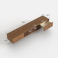 thumbnail image 2 of 78.7" Mid-Century Modern Floating TV Stand, Solid Wood Frame Media Console, No-Assembly Entertainment Center with Drawers & Slatted Door Storage for Living Room, Walnut, 2 of 6