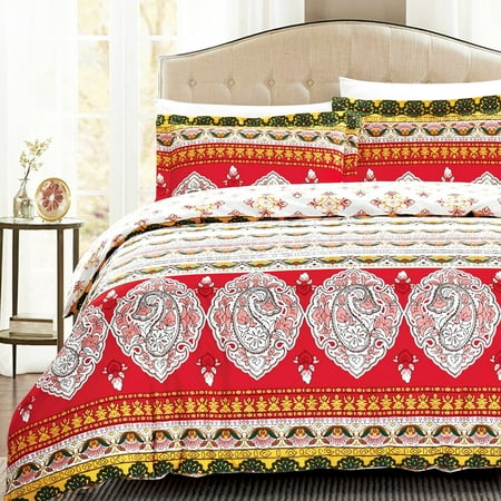 California Design Den Summer Dream Duvet Cover Set Cotton Red