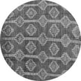 thumbnail image 1 of Ahgly Company Indoor Round Abstract Gray Modern Area Rugs, 3' Round, 1 of 4