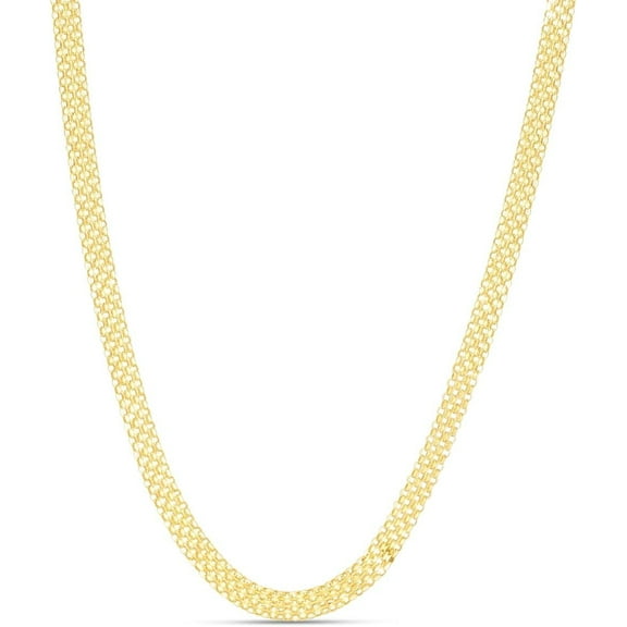 Floreo 14k Yellow Gold 4.7mm Bismark Chain Necklace