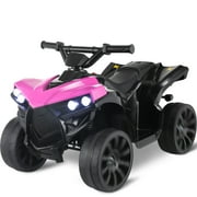 Arlopu 6V Kids Motorcycle, Electric 4 Wheeler ATV Quad Ride on Car Toys W/ Music, Headlights