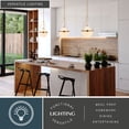thumbnail image 4 of Lincoln 1-Light 12.75 in. Wide Muted Brass Gold Globe Mini Pendant with White Milk Glass Shade, 4 of 10