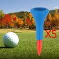 thumbnail image 1 of 5x Tees de goma de golf profesionales Soporte casi irrompible  de entrenamiento Plástico flexible para práctica de rango Golfista Deportes rojo Macarena Titular de tee de golf, 1 of 8