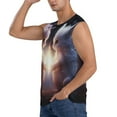 thumbnail image 3 of Haiem Men's Fox Couple Print Tank Tops Summer Sleeveless Cut Off Workout T-Shirts Fitness Vest Athletic Undershirts-Small, 3 of 8