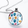 thumbnail image 2 of Bowling Elegant Glass Circular Pendant Women's Necklace, 2 of 5