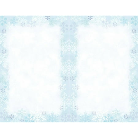 Blue Flakes 2-Up Invitations