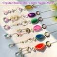 thumbnail image 2 of 6 pcs  Crystals Prism Agate Slices Bulk Outdoor Garden Indoor Hanging Decor for Home Car Window Christmas Party Wedding Gift, 2 of 7