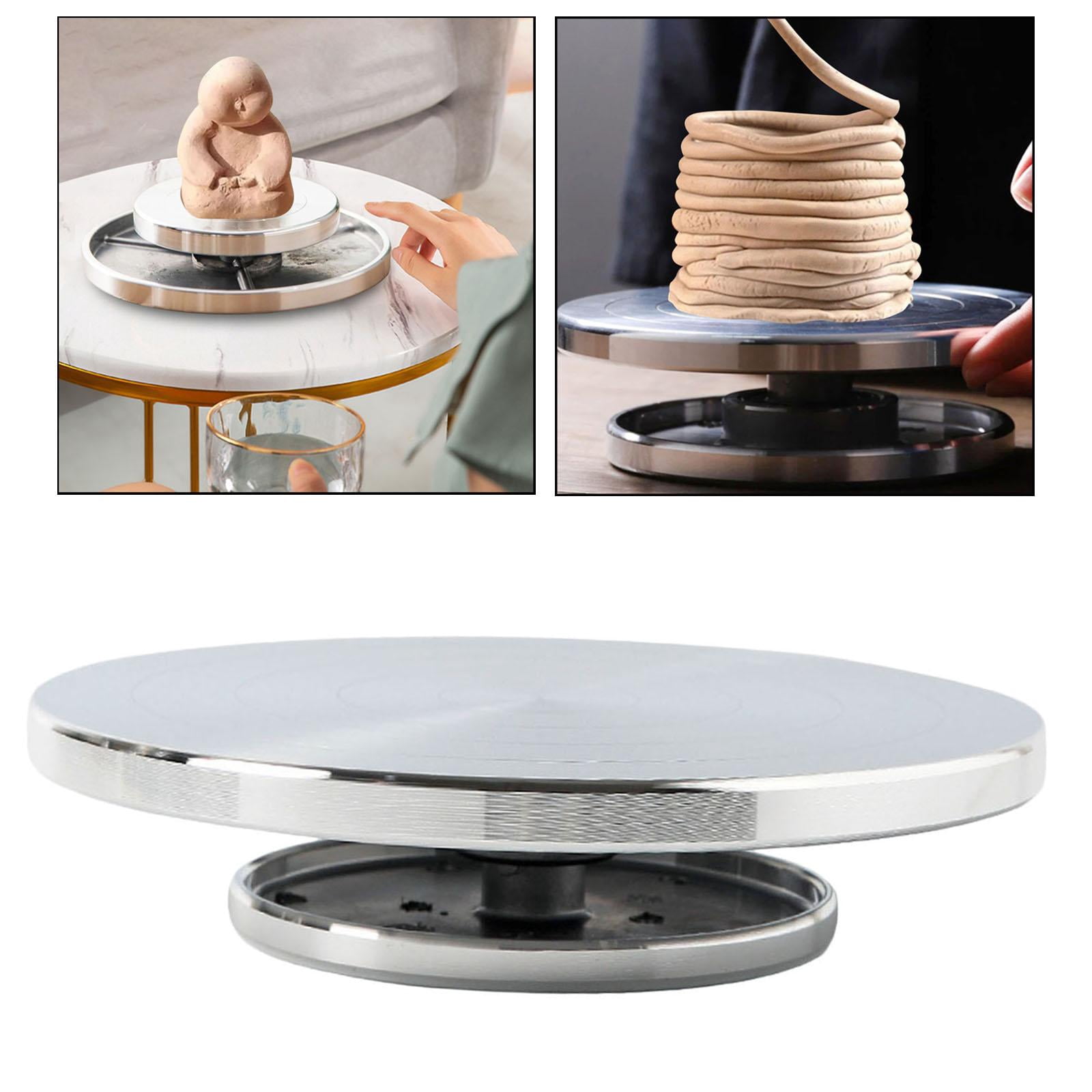 GUOOL 2-3 of Clay Banding Turntable Pottery Stand 20cm 3 Pcs