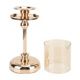 thumbnail image 3 of Candlestick, Champagne Gold Iron Glass Romantic Ambience Candle Holder  For Cafe, 3 of 8