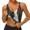 thumbnail image 4 of Xecao Dog Wrapped in Towel 1 for Sports Bra with Removable Pads, Crop Tank Top Design, Women's Longline Sports Bra - Non-Wired - XX-Large, 4 of 9