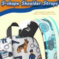 thumbnail image 5 of Police and German Shepherd 17" Waterproof Oxford School Backpacks for Teens, S-Shape Padded Straps, for School, Travel, Hiking, Camping, 5 of 5