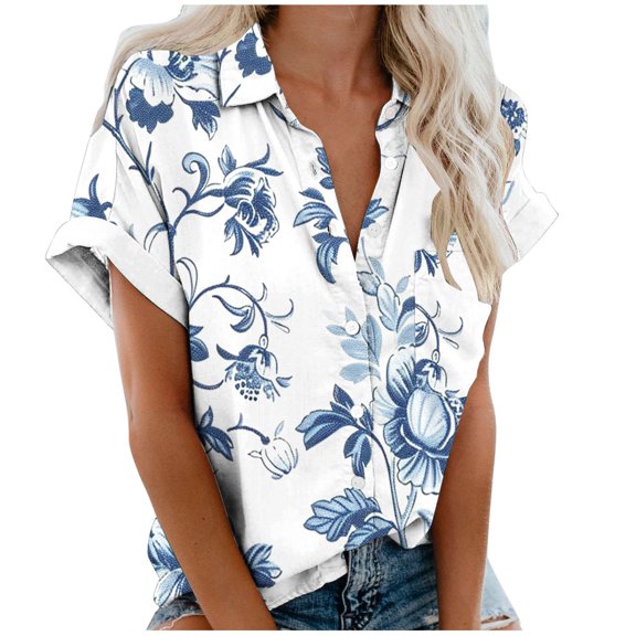 Otaozi Womens Spring Casual Work Tops 2025 Womens Tops Trendy Spring 2025 Petite Blouses For Women 3/4 Sleeve Western Outfit For Women