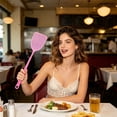 thumbnail image 4 of Fly Swatter,15" Long Handle Fly Swatter for Indoors,Strong Flexible Grid Plastic Fly Swatters Pest Control,1Pcs Pink, 4 of 6