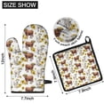 thumbnail image 6 of Highland Cow Sunflower Cow Pattern Kitchen Oven Mitt and Pot Holder Sets 2 Pcs for Baking, Cooking and Grilling, Heat Resistant Up To 392 °F, 6 of 7