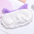 thumbnail image 3 of Paquete de 2 lindas máscaras para dormir de animales para niñas, lindos dibujos animados de zorro, alpaca, felpa suave, antifaz para dormir, cubierta para los ojos para mujeres y niñas, viaj, 3 of 4