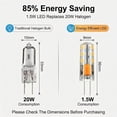 thumbnail image 4 of TGHTBA-[10-Pack] G4 LED Bulbs JC Bi-Pin Base Light Bulbs 3W AC/DC 12V 20W-30W T3 Halogen Bulb Replacement Landscape Bulbs(Warm White 3000K), 4 of 4