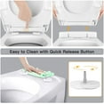 thumbnail image 4 of Soft-close toilet seat with quick-release for easy top mounting o-shape, 4 of 5