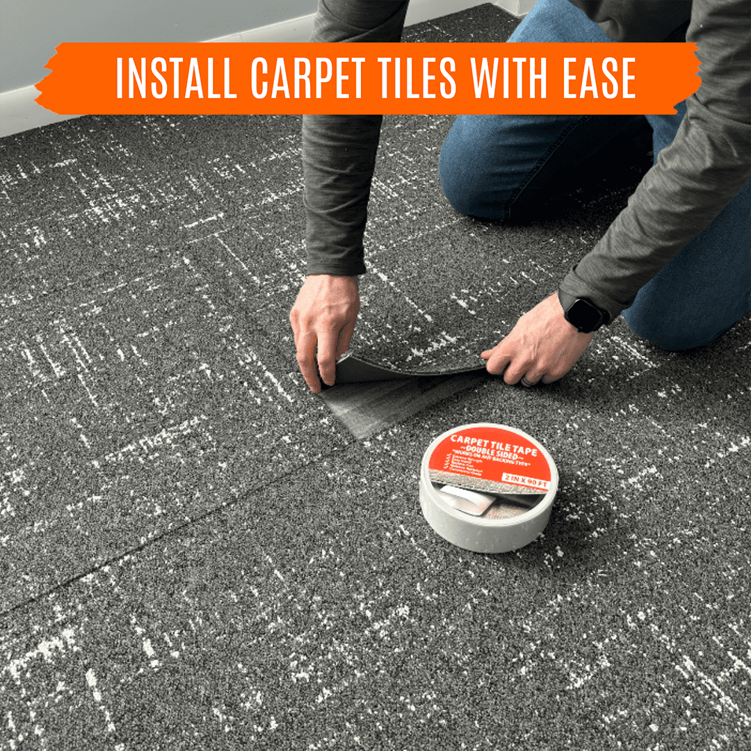 Carpet Tile Tape Wide Double Sided Heavy Duty Carpet Tape Indoor Outdoor Rugs by All Flooring Now 4in x 90ft (3 Pack)
