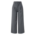 thumbnail image 4 of Sngxgn Women Pants Casual Loose Trousers Elastic Waist Pull On Straight Pant with Pockets(Grey,S), 4 of 4