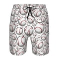 thumbnail image 3 of Fotbe Cute Baseball Trajes de Baño Estampados para Hombre, Shorts de Verano de Secado Rápido, Ropa de Playa, Bañadores-X-Large, 3 of 6