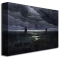 thumbnail image 2 of Trademark Fine Art "Sea Shore In Moonlight" Canvas Wall Art by Caspar Friedrich, 2 of 2