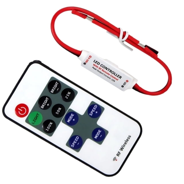 Interruptor Remoto Mini 12V RF Wireless Controller Atenuador de Luz LED Strip Sunnimix Controlador de tira de LED