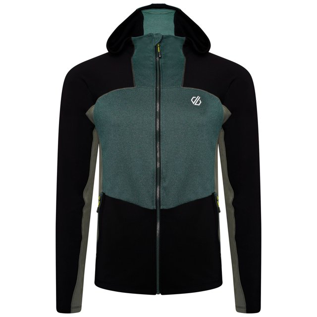 Dare 2B - Sudadera con Cremallera Revive II para Hombre (Verde Helecho, Negro)