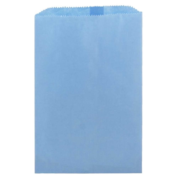 Hygloss Blue Colored Paper Bags – 100-Pack, 6 x 9 in, Pinch-Bottom for Crafts & Gifts